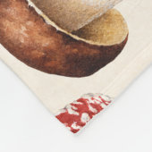 Paddenstoelbladeren: Waterverf illustratiepatroon Fleece Deken (Hoek)