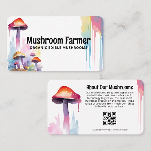 PaddenstoelBoerderij Visitekaartje (Voorkant / Achterkant)