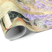 Paddenstoelbos Antiek goudRoos Marsala Paars Cadeaupapier (Rol Hoek)