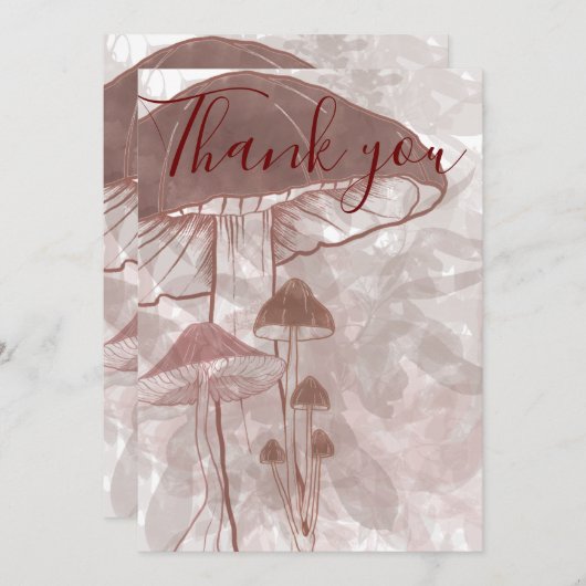 paddenstoelbos bedankkaart (Voorkant / Achterkant)