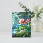 paddenstoelbos briefkaart (Staand voorkant)