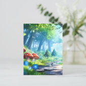 paddenstoelbos briefkaart (Staand voorkant)