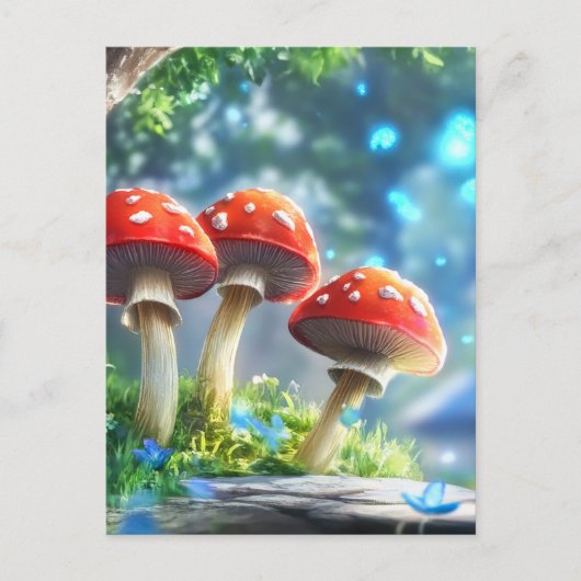 paddenstoelbos briefkaart (Voorkant)