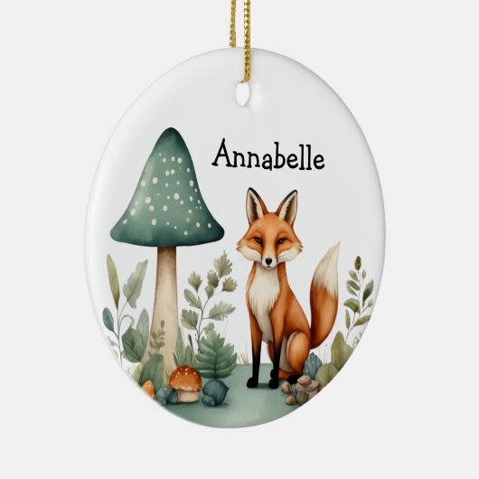 Paddenstoelbos en Fox Ornament (Rechts)