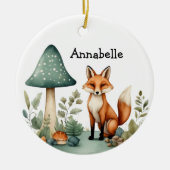 Paddenstoelbos en Fox Ornament (Voorkant)