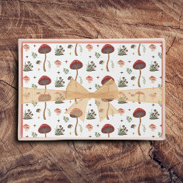 Paddenstoelbos Fairy Egel Patroon Cottagecore Cadeaupapier