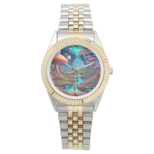 paddenstoelbos horloge (Voorkant)