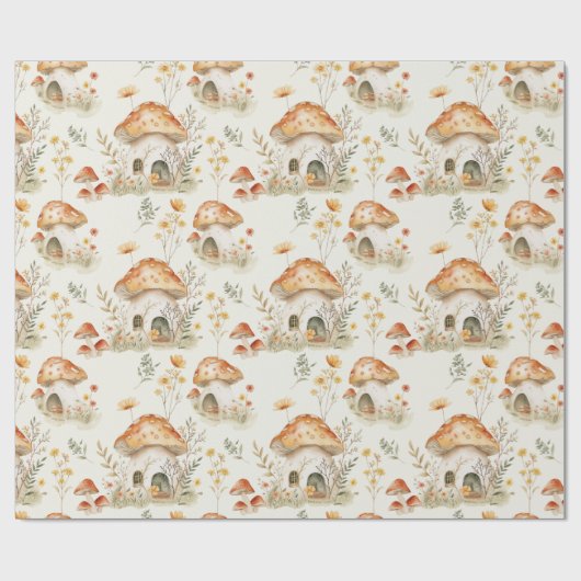 Paddenstoelbos I Sprookje Kinder Cadeaupapier (Vlak)