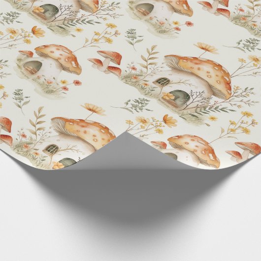 Paddenstoelbos I Sprookje Kinder Cadeaupapier (Hoek)