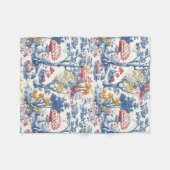 Paddenstoelbos in Toile De Jouy Fleece Deken (Voorkant (Horizontaal))