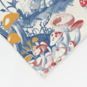 Paddenstoelbos in Toile De Jouy Fleece Deken (Hoek)
