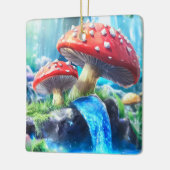 paddenstoelbos keramisch ornament (Links)