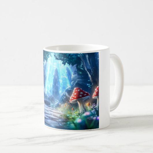 paddenstoelbos koffiemok (Voorkant rechts)