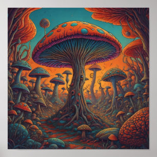 paddenstoelbos poster