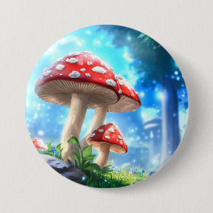 paddenstoelbos ronde button 7,6 cm