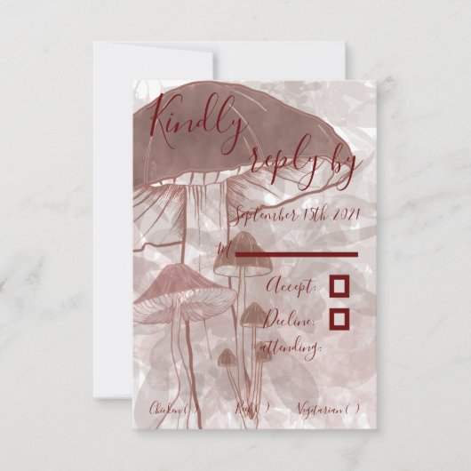 paddenstoelbos RSVP kaartje (Voorkant)