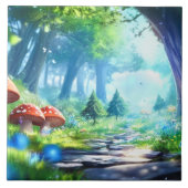 paddenstoelbos tegeltje (Voorkant)