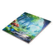 paddenstoelbos tegeltje (Zijkant)