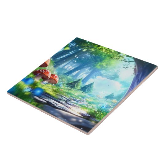 paddenstoelbos tegeltje (Zijkant)