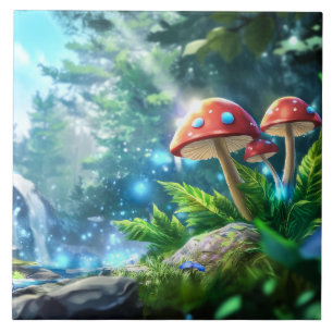 paddenstoelbos tegeltje