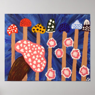 "Paddenstoelen" 11x14 Art Poster