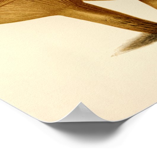  paddenstoelen 1861 Kunst Afdrukgeel Pet Poster (Hoek)