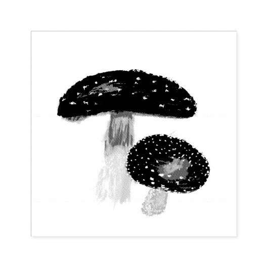 Paddenstoelen, Amanita muscaria Rubberstempel (Afrduk)
