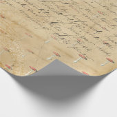 Paddenstoelen Antiek  Ephemera Letter Cadeaupapier (Hoek)