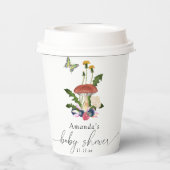 Paddenstoelen baby shower papieren bekers (Achterkant)