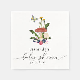 Paddenstoelen baby shower servet