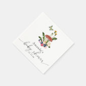 Paddenstoelen babyshower servet (Hoek)