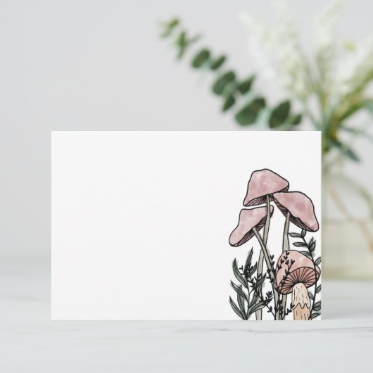 paddenstoelen bedankkaart (Staand voorkant)