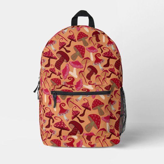 paddenstoelen bedrukte rugzak (Voorkant)