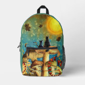 paddenstoelen bedrukte rugzak (Voorkant)