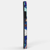 paddenstoelen blauwe zeeblauwe gingham Case-Mate iPhone case (Achterkant/rechts)