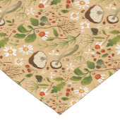 Paddenstoelen, bloemen en olijven korte tafelloper (Hoek)