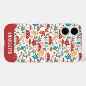 Paddenstoelen & Bloemen Mid Century Modern Custom Case-Mate iPhone Case (Achterkant (horizontaal))