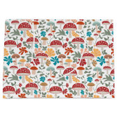 Paddenstoelen & Bloemen Mid Century Modern Patroon Groot Cadeauzakje (Voorkant)