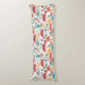 Paddenstoelen & Bloemen Mid Century Modern Patroon Lichaamskussen (Voorkant Verticaal)