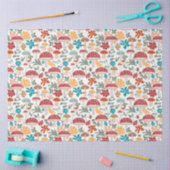 Paddenstoelen & Bloemen Mid Century Modern Patroon Tissuepapier (Craft)
