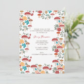 Paddenstoelen & Bloemen Mid Century Verjaardagsfee Kaart (Staand voorkant)