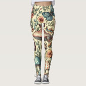  paddenstoelen, bloemen, vlinders grillig leggings (Voorkant)