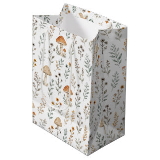 Paddenstoelen, bosaccenten, bloemrijk, grillig | medium cadeauzakje
