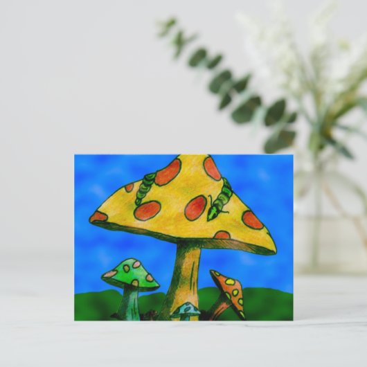 paddenstoelen briefkaart (Staand voorkant)