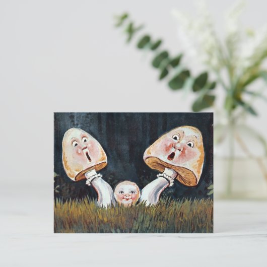 paddenstoelen briefkaart (Staand voorkant)