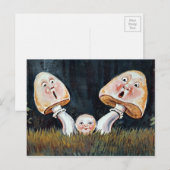  paddenstoelen briefkaart (Voorkant / Achterkant)