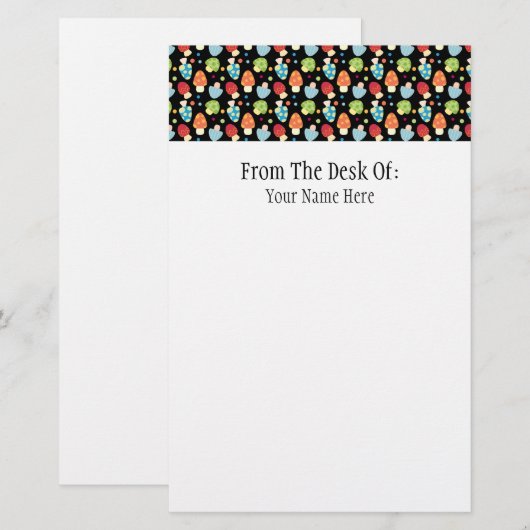 paddenstoelen briefpapier (Voorkant / Achterkant)