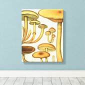 paddenstoelen Bruin Groen Frans Kunstwerk Afdrukk Canvas Afdruk (Insitu (Houten vloer))