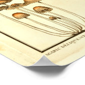 paddenstoelen Bruin Pet Franse kunst afdrukken Poster (Hoek)