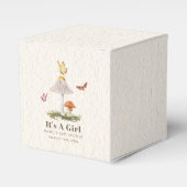 Paddenstoelen Butterflies Woodland Girl Baby showe Bedankdoosjes (Voorkant Zijde)